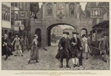 Das Johnson-Jubiläum, Dr. Johnson und Boswell in der Fleet Street